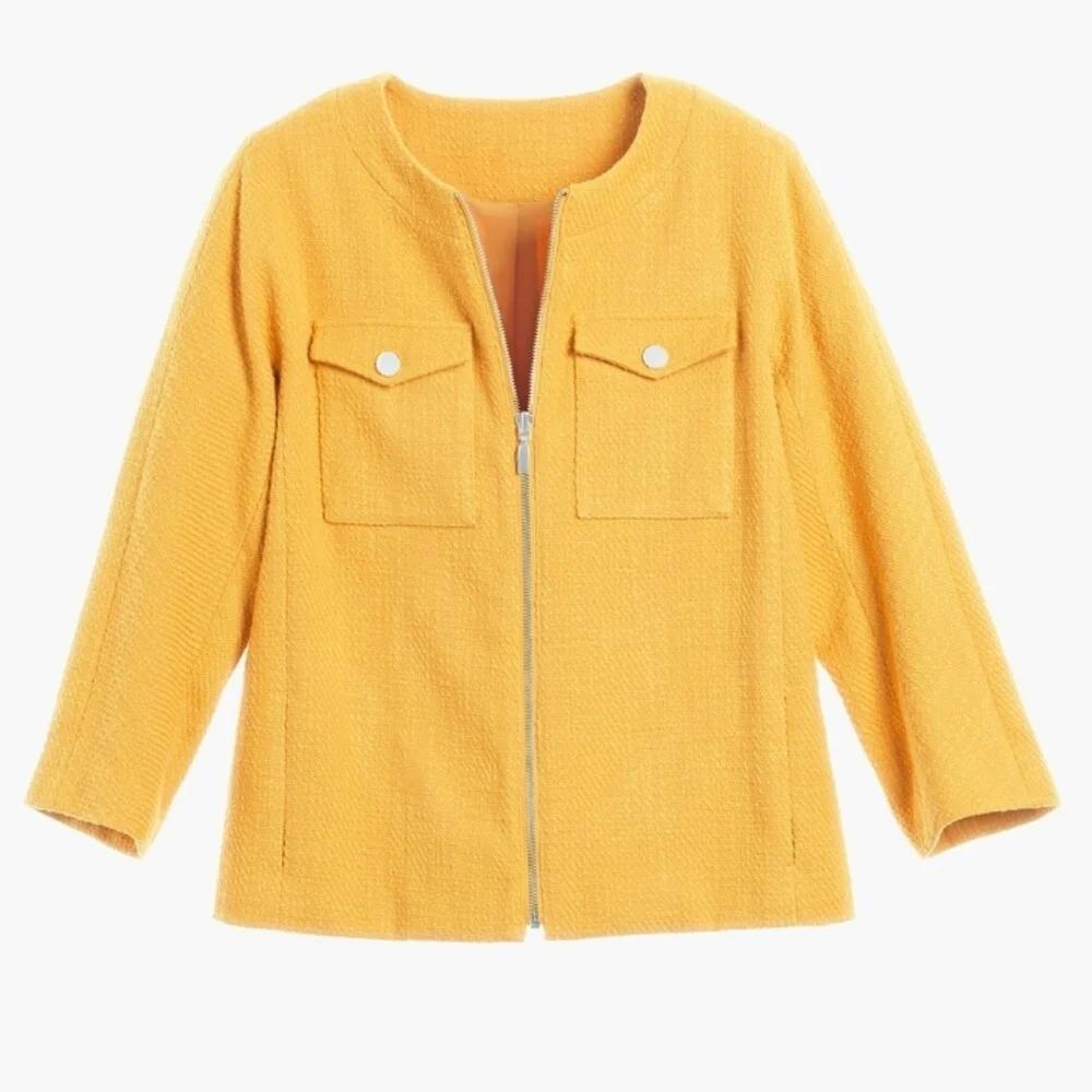 Chico's Textured Swing Jacket Sz 3/XL